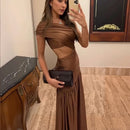 Vestido Drapeado com Decote Juliana