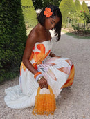 Vestido Tomara que Caia Plissado Floral