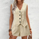 Conjunto Colete e Short de Alfaiataria Raquel