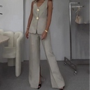 Conjunto de Alfaiataria Colete Alongado Fellinne