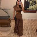 Vestido Drapeado com Decote Juliana